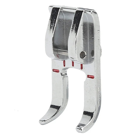 Stainless Steel Opening Patch Presser Foot With Clear View Stitching For Most Household Sewing Machines Must Have Side Cutter For Edge Finishing And A Breeze For Embroidery Appliques And Monograms, close-up