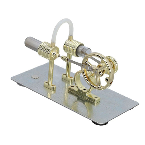 16-cylinder Stirling Engine Model Kit for physics demonstrations, stainless steel, easy assembly for classroom experiments.