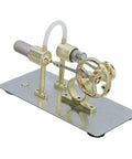 Stirling Engine Model 16 Cylinder Hands On Educational Kit For Physics Demonstrations on metal base, side view