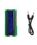 MT8870 DTMF Decoder LCD Display Module with audio cable, ideal for fast audio processing in DIY electronics.