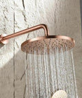 Straight Up Slick Thermostatic Shower System Wall Mounted Concealed Bathtub Faucet Brushed Grey Anti Scald Mixer Tap Modern Bathroom Fixture with rainfall showerhead.