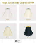 Regal Square Bell Lamp Shade Set color selection white eggshell beige black