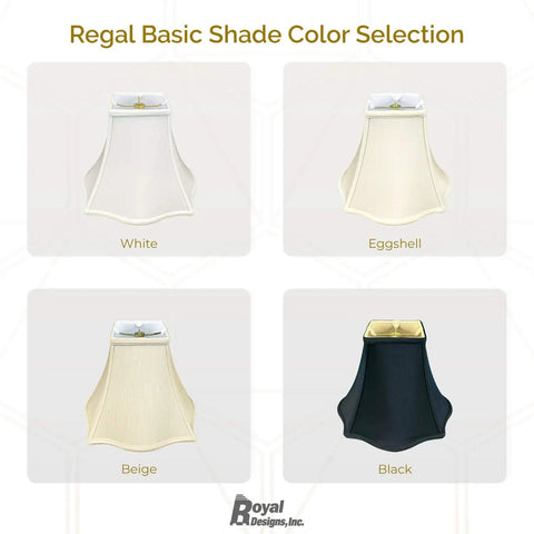 Regal Square Bell Lamp Shade Set color selection white eggshell beige black