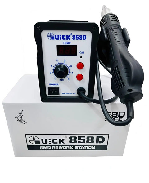 858D Plus Hot Air Desoldering Station With LCD Display 750W Fast Heating Auto Cold Air Anti Burn Quiet Brushless Vortex Fan