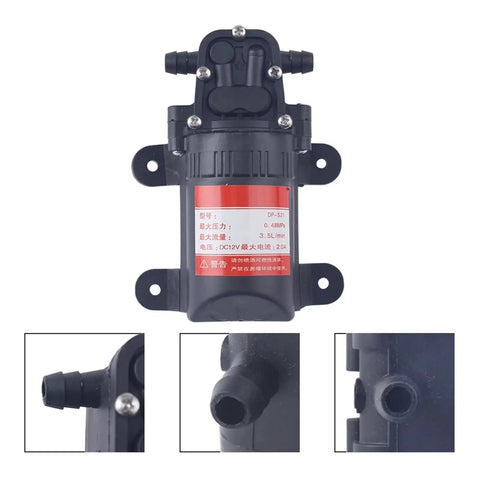 Get Ready For Precision With This Automatic 3.5L Min 70 Psi 12V Diaphragm Water Pressure Pump Featuring High Flow Rate And Quiet Operation Perfect For RVs Cars And Home Use
