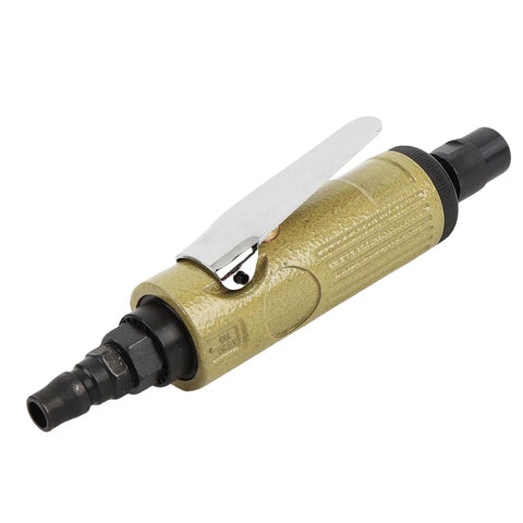 Tough As Nails Air Powered Die Grinder Cranking Out A Snappy 25000 RPM With Secure 3mm Plus 6mm Collets side view of the tool.