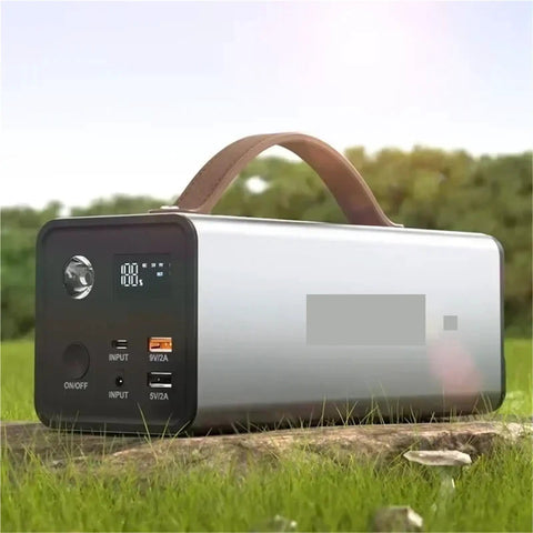 Rugged Portable Power Station With 200W Output For Trail Camping And Emergency Prep Multiple Usb Ports on grass.