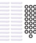 22Pcs Garage Door Quiet Hinge Sleeves And Shaft Gaskets Kit 11mm Inner Diameter 80mm Length Low Friction Durable Hinges For Smooth Open Close Maintenance, plastic sleeves and black gaskets