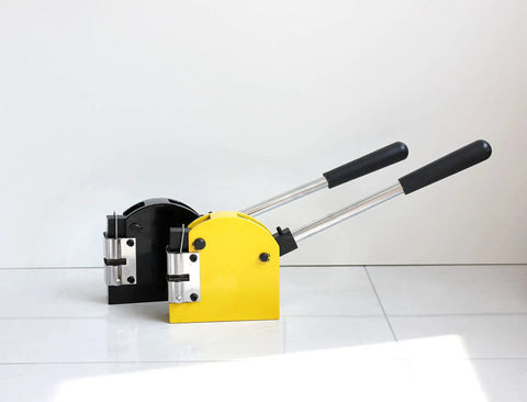 Heavy Duty Metal Shrinker Stretcher Set For 16 To 18 Gauge Fabrication with black and yellow bodies on white surface