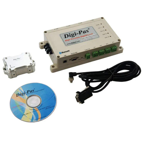 Dead Accurate Two Axis Digital Tilt Sensor Wireless Inclination Monitor with IP65 housing and digital level components.