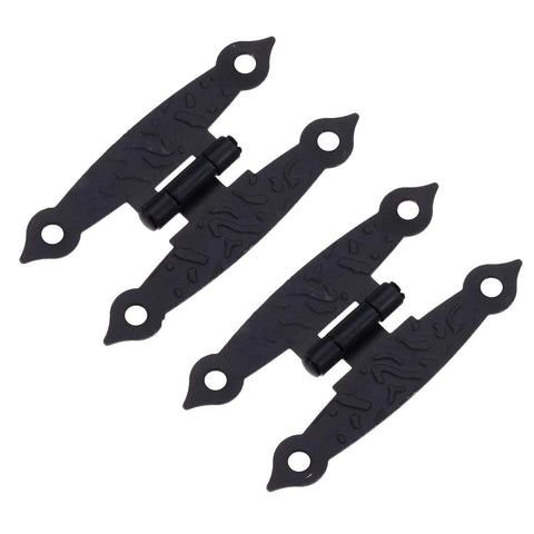 Old School Antique Bronze Decorative Hinge For Wooden Boxes And Cabinets 65x33mm Butt Hinge Black Zinc Alloy Hardware 2 Pack