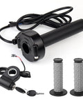 Full Twist Throttle With Ignition Switch For Electric Dirt Bikes, Plug And Play Handlebar Upgrade With Smooth Full-Hand Grip