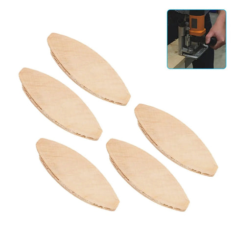 100 Pack Wood Biscuit Joiners For Plywood And Solid Wood, Pro Grade High Strength Plate Joining Biscuits, Premium Solid Wood, Low Shrinkage