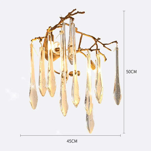 Swoon Worthy Glass Crystal Ceiling Pendant Light Featuring A Slick Copper Wireframe And Warm Brown Country Charm To Give Your Living Room Instant Swagger And Cozy Bedroom Vibes Plus Energy Saving Efficiency, 450x500mm, glass and copper.