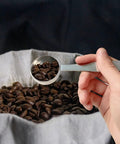 Two In One Coffee Scoop And Measuring Spoon 304 Stainless Steel With Pressed Bottom For Grinding And Pressing Coffee Beans 15 Ml Silver