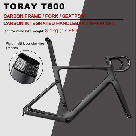 Race Ready Carbon Road Bike With Lightweight 700C Frame Disc Brakes 22 Speed R8000 Groupset 28C Tires And Full Carbon Wheelset
