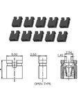 100 Pack Black 2.54mm Jumper Caps For PCB Headers Open Top Jumpers For Gearheads 2-Terminal Blocks, open type