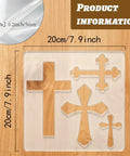 Super Sleek Acrylic Router Template For Woodworking And Charcuterie Boards Killer Cross Inlay Pattern Heavy Duty Routing Guide That Flows Like Butter No Sweat Setup with cross designs on a 20cm sheet.