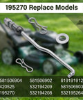 Front Deck Lift Link Suspension Kit For Husqvarna Craftsman Poulan Lawn Mowers With 42 And 46 Inch Decks Includes Hardware Kit No Fuss Install All In One Repair Bundle Replaces 195270 And 532195270 532195264 silver lift link rod with clips and washer