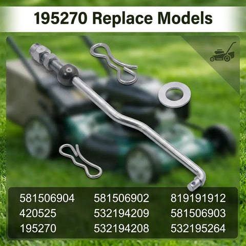 Front Deck Lift Link Suspension Kit For Husqvarna Craftsman Poulan Lawn Mowers With 42 And 46 Inch Decks Includes Hardware Kit No Fuss Install All In One Repair Bundle Replaces 195270 And 532195270 532195264 silver lift link rod with clips and washer