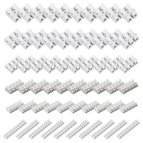 High Conductivity Quick Connect Terminal Block No Tools Needed For Instant Cable Wiring Heat Resistant Spring Clamp Terminal Durable Insulation Corrosion Resistant Conductors For Safe Electrical Run visible in rows