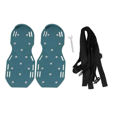 Ultimate Lawn Aerator Shoes with Spiked Soles, Secure Hook Straps, Durable PP Plastic, Iron Nails, Easy Yard Work for Healthier Grass