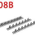 304 Stainless Steel Straight Chain With Single And Double Holes For Industrial Transmission Drive Conveyor Applications, heat-treated design.