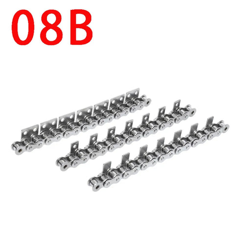 304 Stainless Steel Straight Chain With Single And Double Holes For Industrial Transmission Drive Conveyor Applications, heat-treated design.