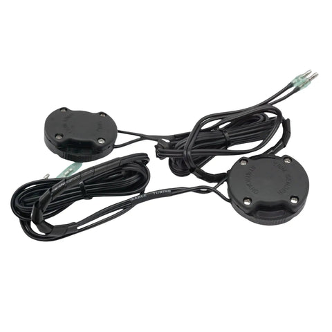 Precision Trim Sender Limit Switch Kit For Mercruiser Alpha One Gen 2 And Bravo Outdrives with cables and black finish.