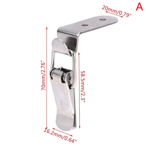 4 Piece Dope Slick Multi Functional Swing Arm Jewelry Box Latch Set With 90 Degree Silver Buckle Lock Iron Spring Loaded Draw Toggle Latch