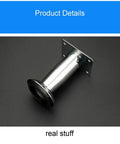Up The Ante With Heavy Duty Steel Furniture Legs For Desks And Tables Round Cold Rolled Build with a shiny metal finish and flared base.