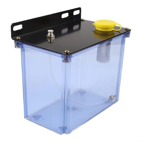 JurwheeR 3L CNC Lubrication Water Box With Integrated Filter For Lathe Milling Drill Machines, translucent 3L tank, plastic construction.