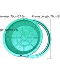 Built Tough Invisible Manhole Cover For Outdoor Use, Durable Resin Drainage Basin Lid, diameter 70cm, depth 12cm