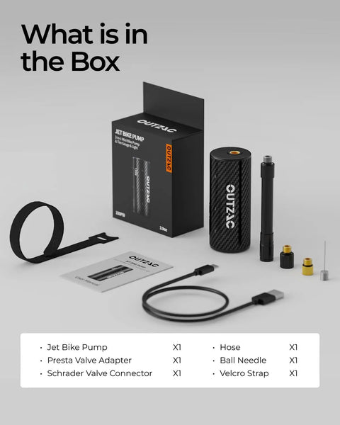 Jet Mini Bike Pump 20 Second Fast Inflate Electric Bicycle Pump With Gauge 130 PSI Portable Tire Inflator For Road Bikes Motorcycles And Sports Balls Presta And Schrader Compatible On The Go