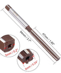 Side view of 6mm hand reamer with brown-coated tip, 94 mm overall length, 6 straight flutes