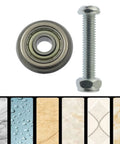 Manual Tile Cutter Blade With Screws Silver For Window Glass Partitions Scoring And Cutting Machine With Replacement Wheel Bolts And Nuts Included