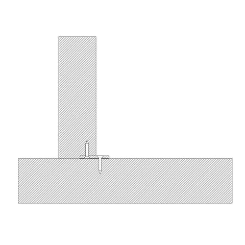 Diagram of Heavy Duty Figure 8 Fastener Kit for Table Tops and Desks installing onto a tabletop.