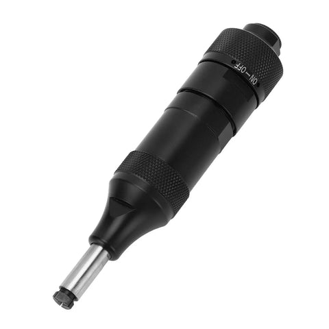 Lightweight Air Die Grinder Pneumatic Grinding Tool For Precision Mold Finishing Compact Low Vibration Easy On The Hands, black with metal shaft.