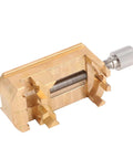 Solid Mini Vise Clamp With Soft Copper Jaws For Watch Repair Jewelry Making Electronics And Woodworking Projects showing a close-up of the copper jaws and screw.