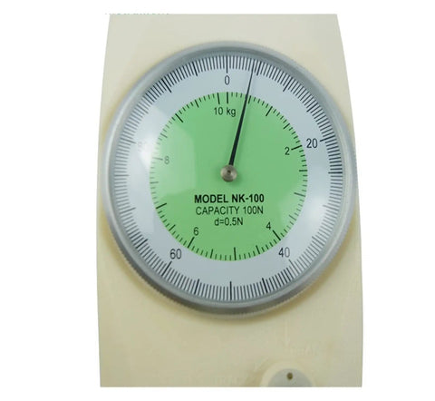 Versatile Portable Tension Pressure Push Pull Force Meter With Analog Gauge For Pull And Push Testing 50N 5Kg Dynamometer NK 100 Force Gauge With Optional Clamps And Central Rod For Easy Set Up And Accurate Readouts In Lab Or Field Testing, NK-100 dial