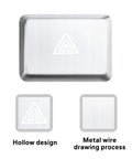 Hazard Warning Light Push Button Cover For Honda Civic CRV HRV Accord Integra 2022 2025 Silver Aluminum Alloy Trim with hollow design