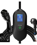 Slick Grab And Go Ev Charger With 3600W Fast Charge, Type 2 cable, app tracking, portable design for quick electric vehicle charging.