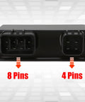 Pro Grade CDI Box Replacement For Yamaha YFZ 450 And Honda ATVs, showing 8 pin and 4 pin connectors for compatibility