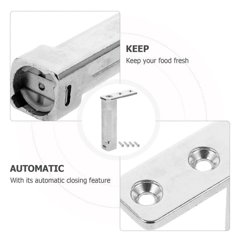 Heavy Duty Stainless Steel Refrigerator Door Hinge For Fridge And Freezer Keeps Doors Shut To Lock In Freshness, Durable Metal Replacement With Smooth Operation, Easy Install, Reliable Fix M5, automatic close, screws included