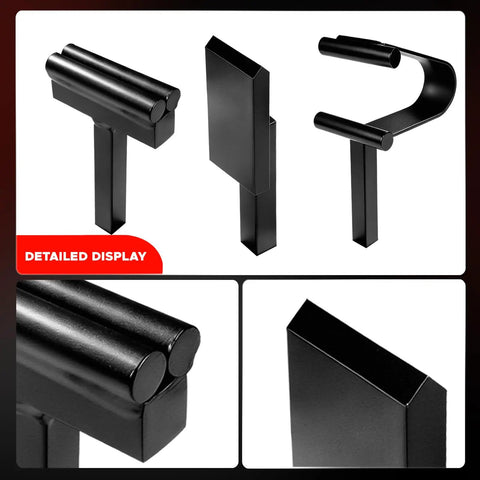 Three Piece Heavy Duty Anvil Hardy Tool Set With Three Quarters Inch Square Shank close-up of hot cut, creasing stake, spring fuller
