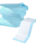 Heavy Duty 5 Layer Pee Pads For Adults And Kids 13X18 Extra Premium Plush Quilted Changing Underpads stacked with one unfolded.