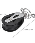 Rugged Nylon Sheave Block Head for Sailboats and Fitness Gear, 316 stainless marine grade, 1500 lb working load, low friction
