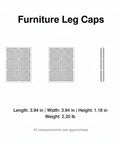 Diagram of thickened furniture leg caps dimensions in inches. Thickened Furniture Leg Caps Protectors For Hardwood And Tile Floors Slip On Chair Glides That Stop Scratches And Scuffs Quiet Durable Floor Guards Living Room Dining Area And Home Office.