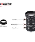 Low Distortion 5 To 50mm C Mount Zoom Lens For Raspberry Pi HQ Camera IMX477 And ZowieCAM POV CS Mount with C-CS Adapter