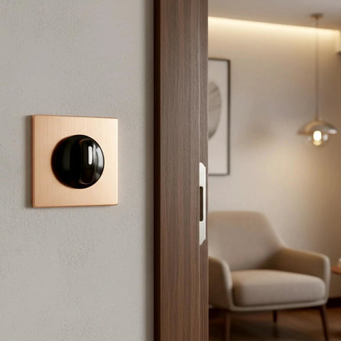 Installed two pack four position rotary switch with knob for heaters and fans, three speed settings, flame retardant plastic, side view.